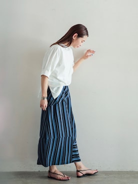 「FIL DE FER（フィルデフェール）のアイテム（スカート）」を使った、watanabe.さん（レディース・163cm）の春コーディネート
