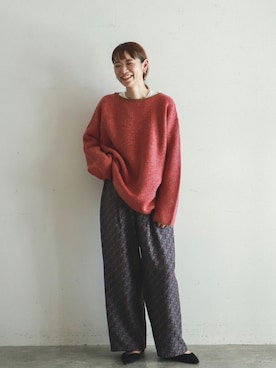 「FIL DE FER（フィルデフェール）のアイテム（ニット/セーター）」を使った、watanabe.さん（レディース・163cm）の夏コーディネート