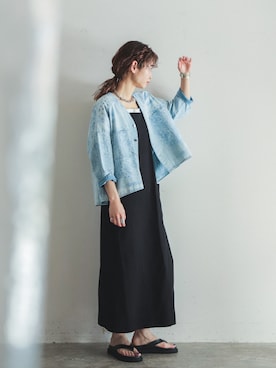 「FIL DE FER（フィルデフェール）のアイテム（タンクトップ）」を使った、watanabe.さん（レディース・163cm）の春コーディネート