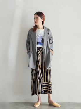 「FIL DE FER（フィルデフェール）のアイテム（その他アウター）」を使った、watanabe.さん（レディース・163cm）の春コーディネート