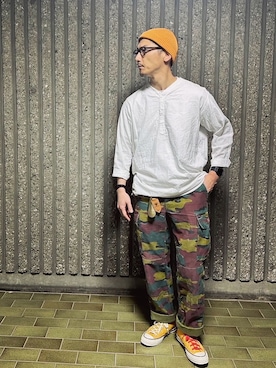 「ROTOTO（ロトト）のアイテム」を使った、gansokaib2さん（メンズ・174cm）の春コーディネート