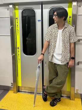 「KEEN（キーン）のアイテム（サンダル、ブラック系）」を使った、gansokaib2さん（メンズ・174cm）の夏コーディネート