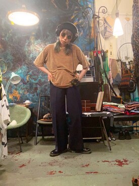 「メンズライクコーデ」｜「アイテム（スラックス）」を使った、ら きさん（レディース・159cm）の夏コーディネート