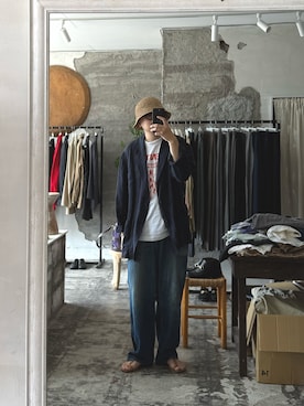 「アイテム（テーラードジャケット）」を使った、Takumiさん（メンズ・172cm）の夏コーディネート