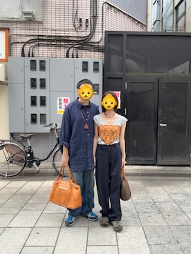 「アイテム（ハンドバッグ）」を使った、Takumiさん（メンズ・172cm）の夏コーディネート