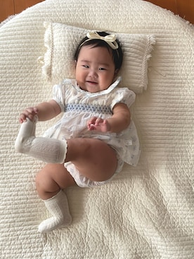 「no brand（ノーブランド）のアイテム（その他ベビーウェア、ホワイト系）」を使った、niko_nikoさん（キッズ）の秋コーディネート