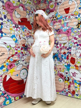 「アイテム（リング）」を使った、らぺさん（レディース・164cm）の夏コーディネート
