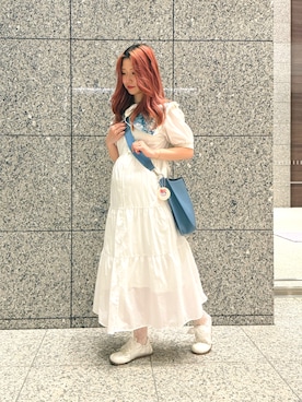 「アイテム（シャツワンピース）」を使った、らぺさん（レディース・164cm）の夏コーディネート