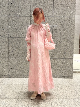 「アイテム（ドレス）」を使った、らぺさん（レディース・164cm）の秋コーディネート