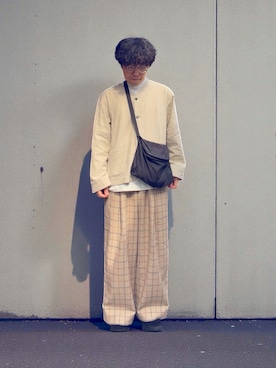 「アイテム（ノーカラージャケット）」を使った、ごっちさん（メンズ・170cm）の秋コーディネート