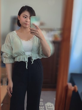 「カメラ女子」｜「アイテム（トップス）」を使った、wear_sayaさん（レディース・150cm）の夏コーディネート