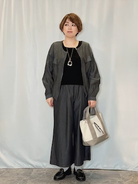 「SHOO・LA・RUE（シューラルー）のカラーレンズサングラス（サングラス、グレー系）」を使った、たみさん（レディース・158cm）の春コーディネート