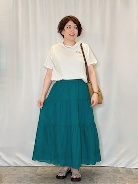 「sanrio（サンリオ）のアイテム」を使った、たみさん（レディース・158cm）の夏コーディネート