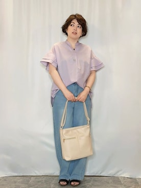 「Cutie Blonde（キューティーブロンド）のアイテム（デニムパンツ）」を使った、たみさん（レディース・158cm）の春コーディネート