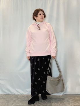 「アイテム（サングラス、イエロー系）」を使った、たみさん（レディース・158cm）の冬コーディネート