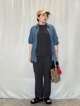 「Sunauna（スーナウーナ）のアイテム」を使った、たみさん（レディース・158cm）の春コーディネート