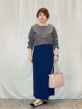 「SHOO・LA・RUE（シューラルー）の【軽量/2WAY】ふわっと軽いミニトートバッグ（トートバッグ、ピンク系）」を使った、たみさん（レディース・158cm）の春コーディネート