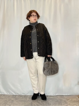 「アイテム（サングラス、イエロー系）」を使った、たみさん（レディース・158cm）の冬コーディネート
