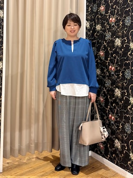 「アイテム（チャーム）」を使った、たみさん（レディース・158cm）の秋コーディネート