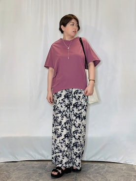 「SHOO・LA・RUE（シューラルー）のアイテム（トートバッグ）」を使った、たみさん（レディース・158cm）の夏コーディネート
