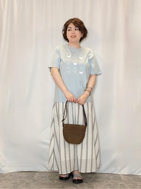 「Miffy（ ミッフィー）のアイテム」を使った、たみさん（レディース・158cm）の夏コーディネート