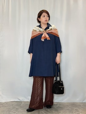 「Lee（リー）のアイテム（バッグ）」を使った、たみさん（レディース・158cm）の秋コーディネート