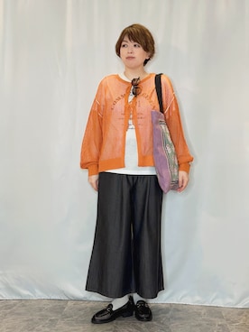 「SHOO・LA・RUE（シューラルー）のカラーレンズサングラス（サングラス、グレー系）」を使った、たみさん（レディース・158cm）の春コーディネート