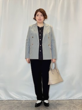 「SHOO・LA・RUE（シューラルー）のアイテム（テーラードジャケット）」を使った、たみさん（レディース・158cm）の冬コーディネート