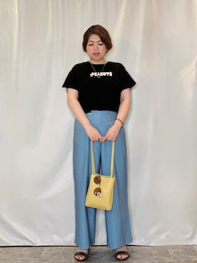 「PEANUTS（ピーナッツ）のアイテム」を使った、たみさん（レディース・158cm）の夏コーディネート