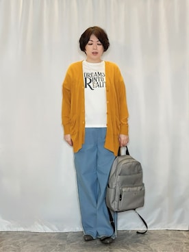 「Cutie Blonde（キューティーブロンド）のアイテム（デニムパンツ）」を使った、たみさん（レディース・158cm）の春コーディネート