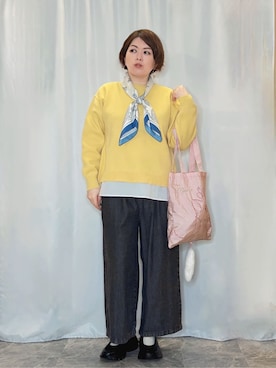 「Disney（ディズニー）のアイテム（バッグ）」を使った、たみさん（レディース・158cm）の冬コーディネート