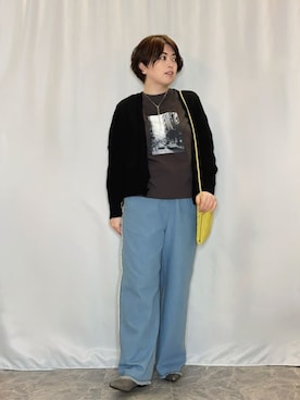 「Cutie Blonde（キューティーブロンド）のアイテム（デニムパンツ）」を使った、たみさん（レディース・158cm）の春コーディネート