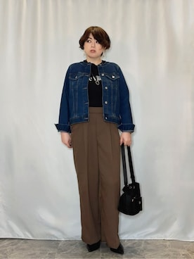 「Lee（リー）のアイテム（ショルダーバッグ）」を使った、たみさん（レディース・158cm）の春コーディネート