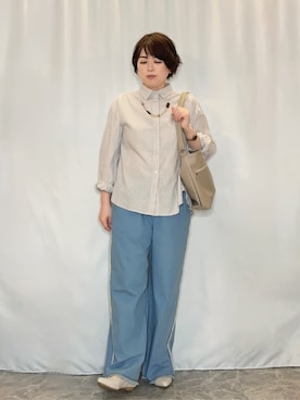 「Cutie Blonde（キューティーブロンド）のアイテム（デニムパンツ）」を使った、たみさん（レディース・158cm）の春コーディネート