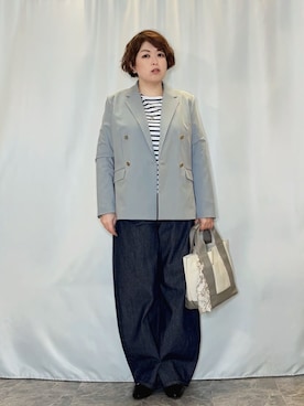 「SHOO・LA・RUE（シューラルー）のアイテム（テーラードジャケット）」を使った、たみさん（レディース・158cm）の冬コーディネート