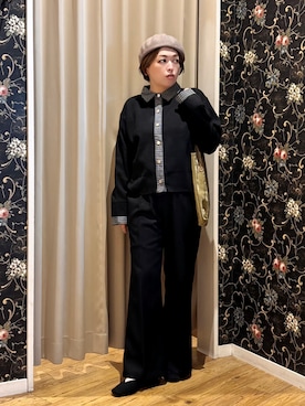 「アイテム（キャスケット）」を使った、たみさん（レディース・158cm）の秋コーディネート
