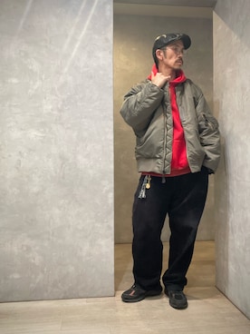 「CPH（シーピーエイチ）のアイテム」を使った、umezaru715さん（メンズ・177cm）の冬コーディネート