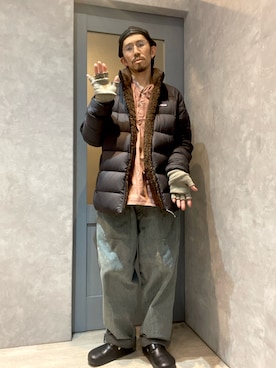 「Ruben（ルーベン）のアイテム（帽子）」を使った、umezaru715さん（メンズ・177cm）の冬コーディネート