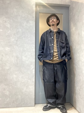 「レザーハット」｜umezaru715さん（メンズ・177cm）の春コーディネート