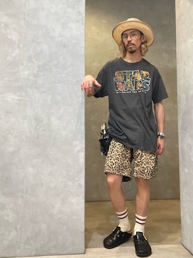 「アイテム（帽子）」を使った、umezaru715さん（メンズ・177cm）の夏コーディネート