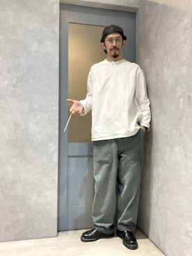 「Ruben（ルーベン）のアイテム（帽子）」を使った、umezaru715さん（メンズ・177cm）の春コーディネート