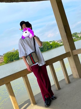 「UNIVERSAL CHEMISTRY（ユニバーサルケミストリー）のアイテム」を使った、すずさん（メンズ・166cm）の夏コーディネート