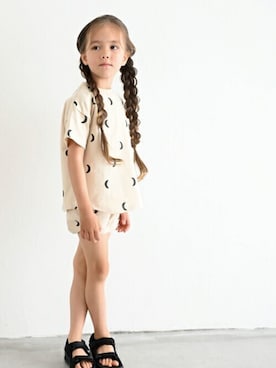 「アイテム（スウェットパンツ）」を使った、PUPPAPUPOさん（キッズ・107cm）の夏コーディネート