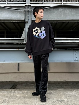 「tk.TAKEO KIKUCHI（ティーケータケオキクチ）のアイテム（スウェット）」を使った、kitauraさん（メンズ・172cm）の秋コーディネート