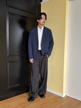 「tk.TAKEO KIKUCHI（ティーケータケオキクチ）のアイテム（パンツ）」を使った、kitauraさん（メンズ・172cm）の夏コーディネート