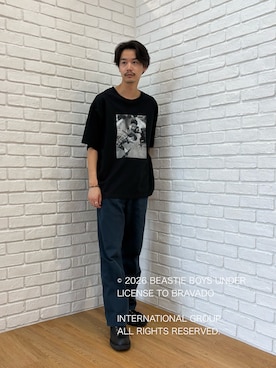 「tk.TAKEO KIKUCHI（ティーケータケオキクチ）のアイテム（トップス）」を使った、kitauraさん（メンズ・172cm）の夏コーディネート