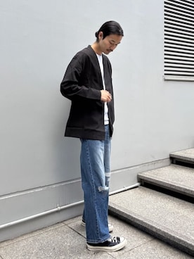 「tk.TAKEO KIKUCHI（ティーケータケオキクチ）のアイテム（ジャケット/アウター）」を使った、kitauraさん（メンズ・172cm）の夏コーディネート