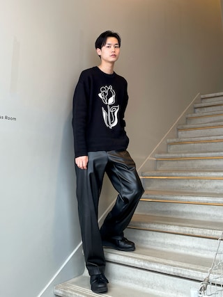 TAKATO着用 dairiku シンセティックレザーパンツ