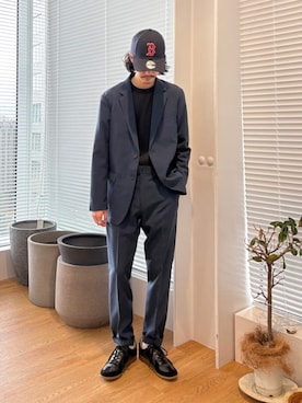 「tk.TAKEO KIKUCHI（ティーケータケオキクチ）のアイテム（ジャケット/アウター）」を使った、kitauraさん（メンズ・172cm）の春コーディネート