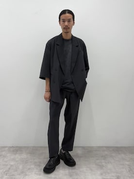 「tk.TAKEO KIKUCHI（ティーケータケオキクチ）のアイテム（ジャケット/アウター）」を使った、kitauraさん（メンズ・172cm）の夏コーディネート